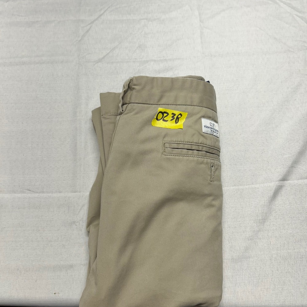 Vineyard Vines Mens 36x34 Breaker Pants Khaki Tan Straight Leg Chino Twill 0238 - Picture 7 of 7